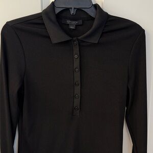 All Saints Black Button Down Long Sleeve Shirt